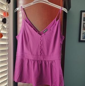 Purple (amethyst) peplum spaghetti strap